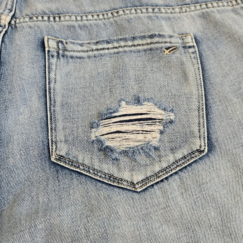William Rast My Exs Jean Light Wash Distressed Floral Patch Denim Plus 18W